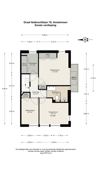 Floor Plan 2 - Graaf Aelbrechtlaan 76